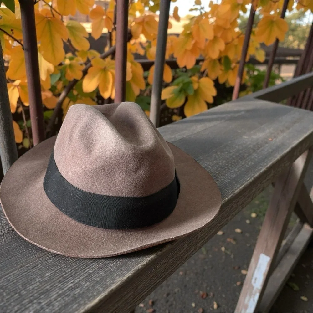 Scala Size L 100% Wool Felt New Yorker Blues Brothers Teardrop Fedora Hat